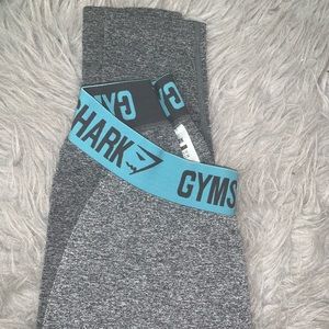 Gray and Teal Gymshark Leggings